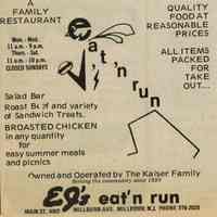          Millburn Avenue: EJ's Eat and Run Luncheonette, 1979 picture number 2
   