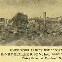 Becker & Son Dairy: Centerville & Southwestern Railroad Tickets, 1950s-early 1960s.