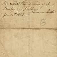         Bailey: Samuel Bailey Letter to Lawrence Lewis, 1819 picture number 2
   