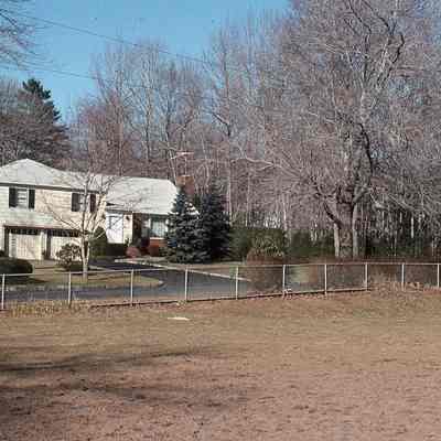 View of 77 Hillside Avenue, including the Short Hills School Playground.