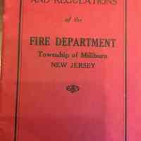 Fire Department: Rules and Regulations Booklet - Oct 27, 1930