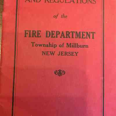 Fire Department: Rules and Regulations Booklet - Oct 27, 1930