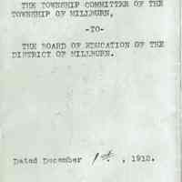          Millburn Township Lease of White Oak Ridge Property to Millburn Board of Education, 1912-3 picture number 1
   