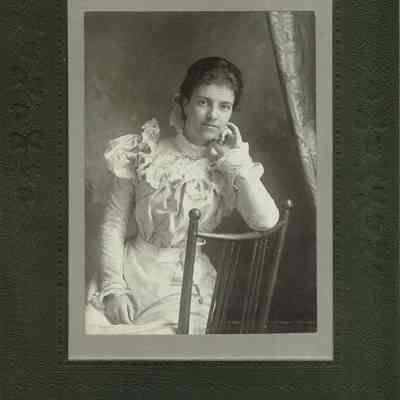 Kellogg: Unidentified Female Seated in Photographer's Studio, 19th century