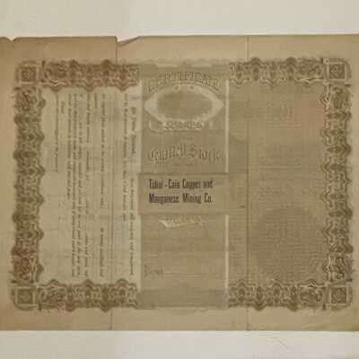 Back of certificate