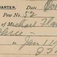          Flanagan: St. Rose Pew Rental Receipts, 1912 picture number 2
   