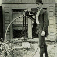 Bolmer: John Bolmer with High Wheel Bicycle, c. 1880s