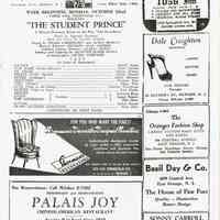 Paper Mill Playhouse Program: The Student Prince, 1945