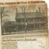 Wehrle Scrapbook: Springfield Tavern, Springfield Sewer System