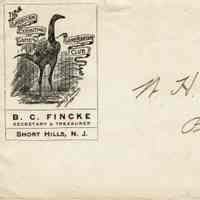 Fincke: Benjamin C. Finke Poultry Farmer Envelope, c. 1906