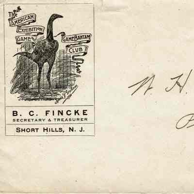 Fincke: Benjamin C. Finke Poultry Farmer Envelope, c. 1906