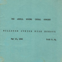 Millburn Junior High School Spring Choral Concert, 1966