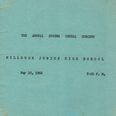 Millburn Junior High School Spring Choral Concert, 1966