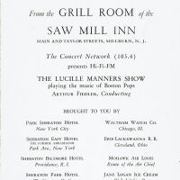          Manners: Saw Mill Inn Presentation of Lucille Manners Show, c. 1961 picture number 2
   