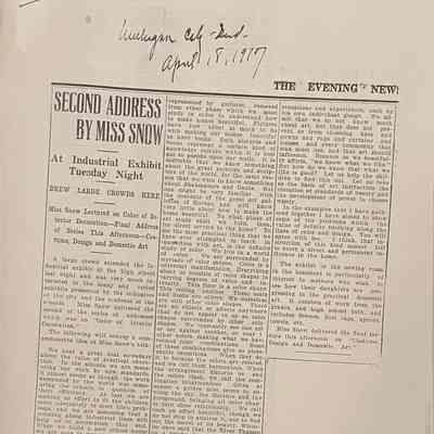 Snow: The Evening News Article (1917)