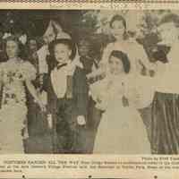 Millburn Art Center 1945 Scrapbook: Village Festival Costume Contest Reporting, 1945