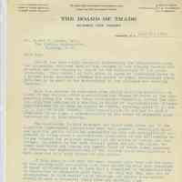 Wyoming Civic Association: Letter from the Board of Trade, 1915