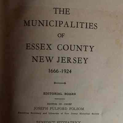 Municipalities of Essex County New Jersey, 1924