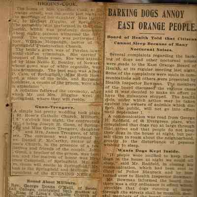 Flanagan Scrapbook: Meetings at Bonnel's Hall, Leap Year Dance, Baltusrol Golf Match, 1896