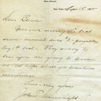 Blood Estate: J.T. Wainwright Real Estate Dues Letter, 1892