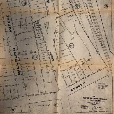 Map: 1925 Millburn Township Tax Map (1964 revision)