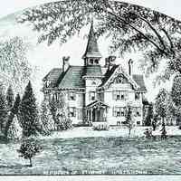          Etching of Stewart Hartshorn's Residence from Frank Leslie's Illustrated News (1880)
   