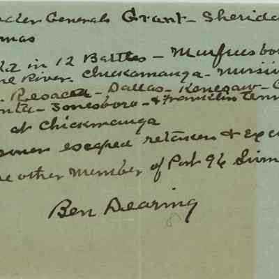 Dearing: Benjamin Dearing Letter to C.L. Elliot, 1929