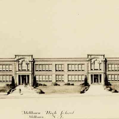 Millburn High School: Architects Guilbert & Betelle High School Design and Papers, c. 1929