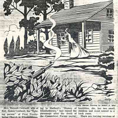 Battle of Springfield: Article and illustration on the murder of Hannah Caldwell, 1780