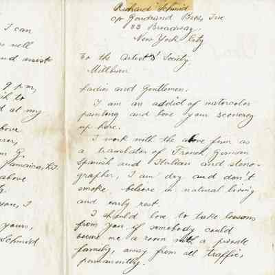 Millburn Art Center 1946 Scrapbook: Richard Schmid Letter, 1946