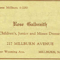 Rose Galbraith Clothing Store Advertisement, 1939