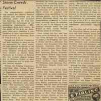          Millburn Art Center 1945 Scrapbook: Village Festival Reporting and Rain Date, 1945 picture number 1
   