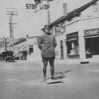 Stoeckle: Officer Frank Stoeckle Operating Hand Traffic Signal, 1924