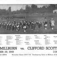 Football: Millburn vs. Clifford Scott Program, 1949