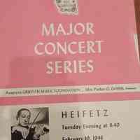 MHS Scrapbook: Newark Major Concert Series Program