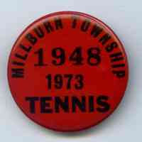 Tennis: Millburn Township Tennis Pin, 1973