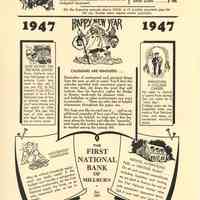 Bank: First National Bank of Millburn Advertisement, 1947