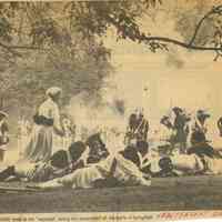 Battle of Springfield: Nurse and Soldiers at the Battle of Springfield Re-enactment, 1980