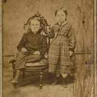 Snow: Little Boy and Girl Carte-de-Visite