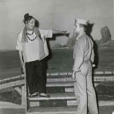 "That's Bale Hair," Says Katherine Graves to Peter Kelly in South Pacific, 1955.