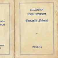 Basketball: Millburn High School Basketball Schedule, 1953-4