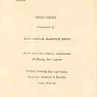 South Mountain School: Spring Concert Program, 1952