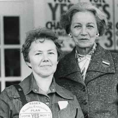 Fenwick: Millicent Fenwick during Charter Change Campaign, 1977