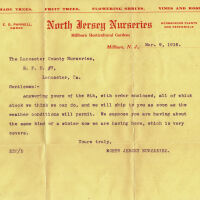          North Jersey Nurseries Letter, March 9, 1916 picture number 1
   