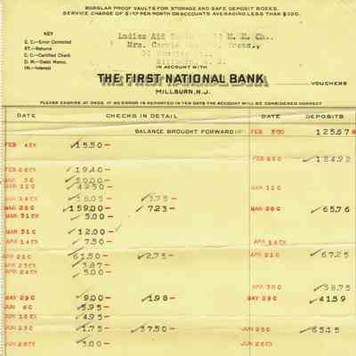 Bank: First National Bank Deposit Receipt, 1930
