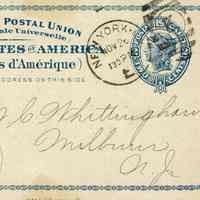 Whittingham: Postcard to Mrs. Whittingham, 1894