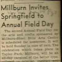          Millburn Art Center 1945 Scrapbook: Summit, South Orange, Springfield 1945 Village Arts Festival Notices picture number 2
   