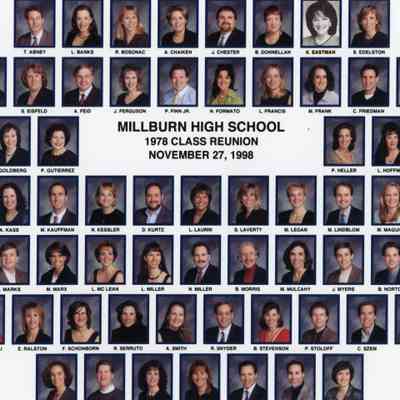 Millburn High School: Millburn High School Class of 1978 Reunion, 1998