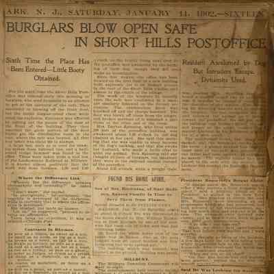 Flanagan Scrapbook: Burglary at Short Hills Post Office, page 20