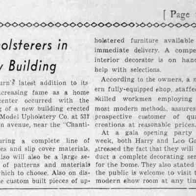 Genek New Store opening, Item, October 3, 1946